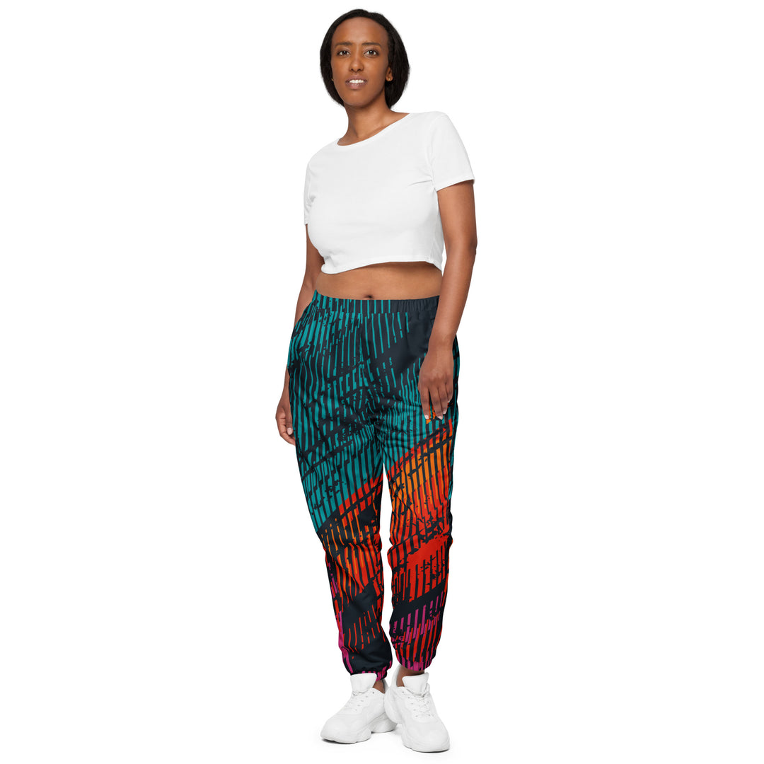 Unisex Track Pants - Blue-Red Aspect