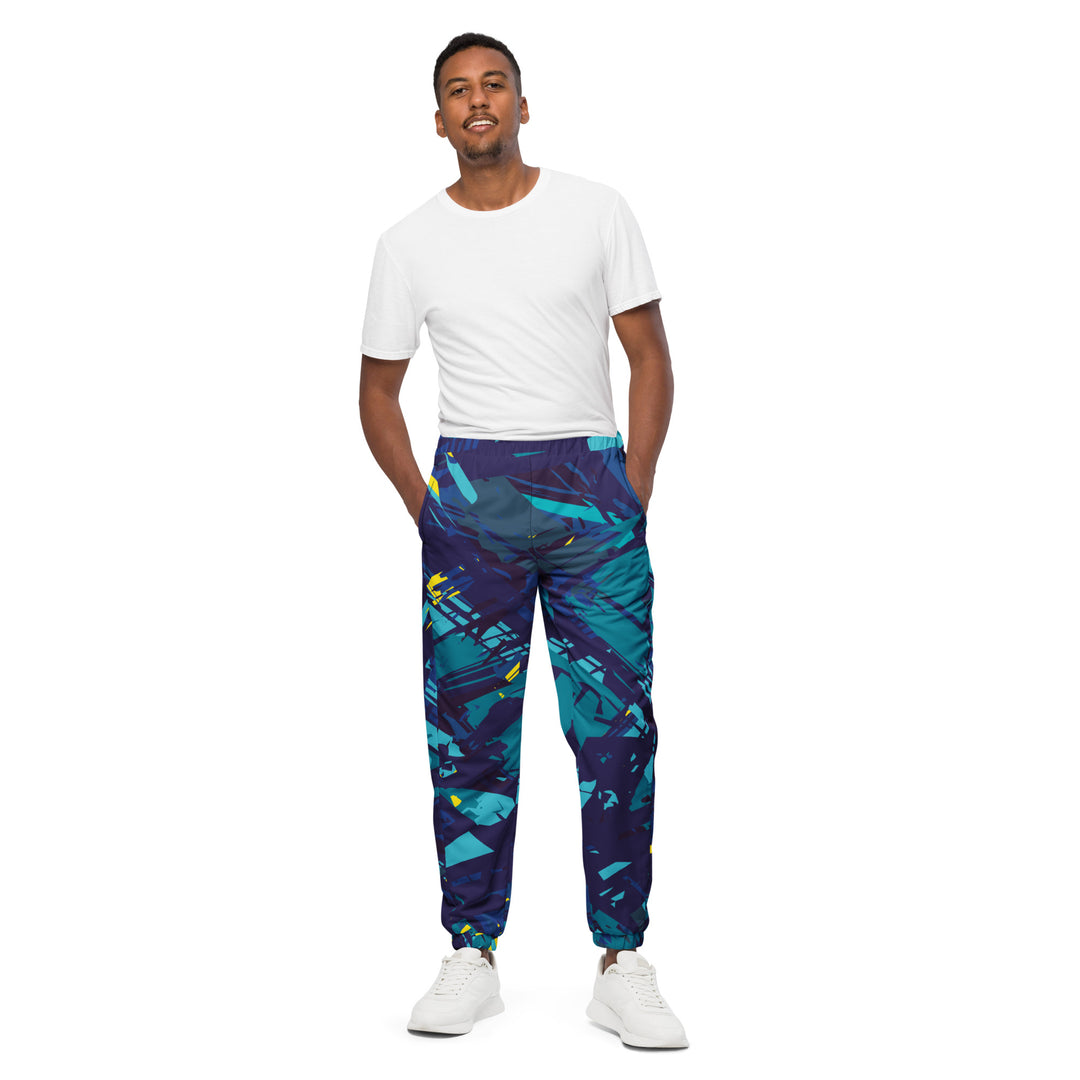 Unisex Track Pants - Blue-Green Bush