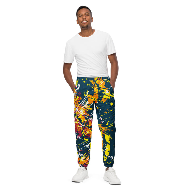 Unisex Track Pants - Green-Yellow Pressure