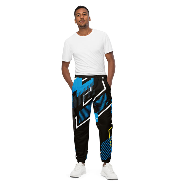 Unisex Track Pants - Black-Blue Format