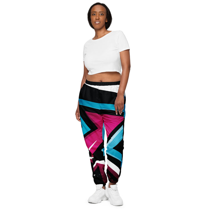 Unisex Track Pants - Blue-Pink Star