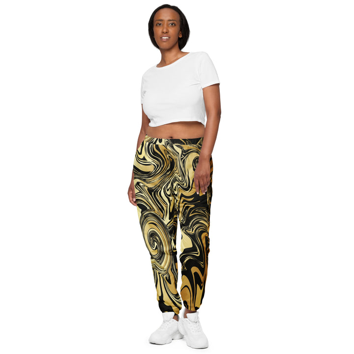 Unisex Track Pants - Black-Yellow Blend