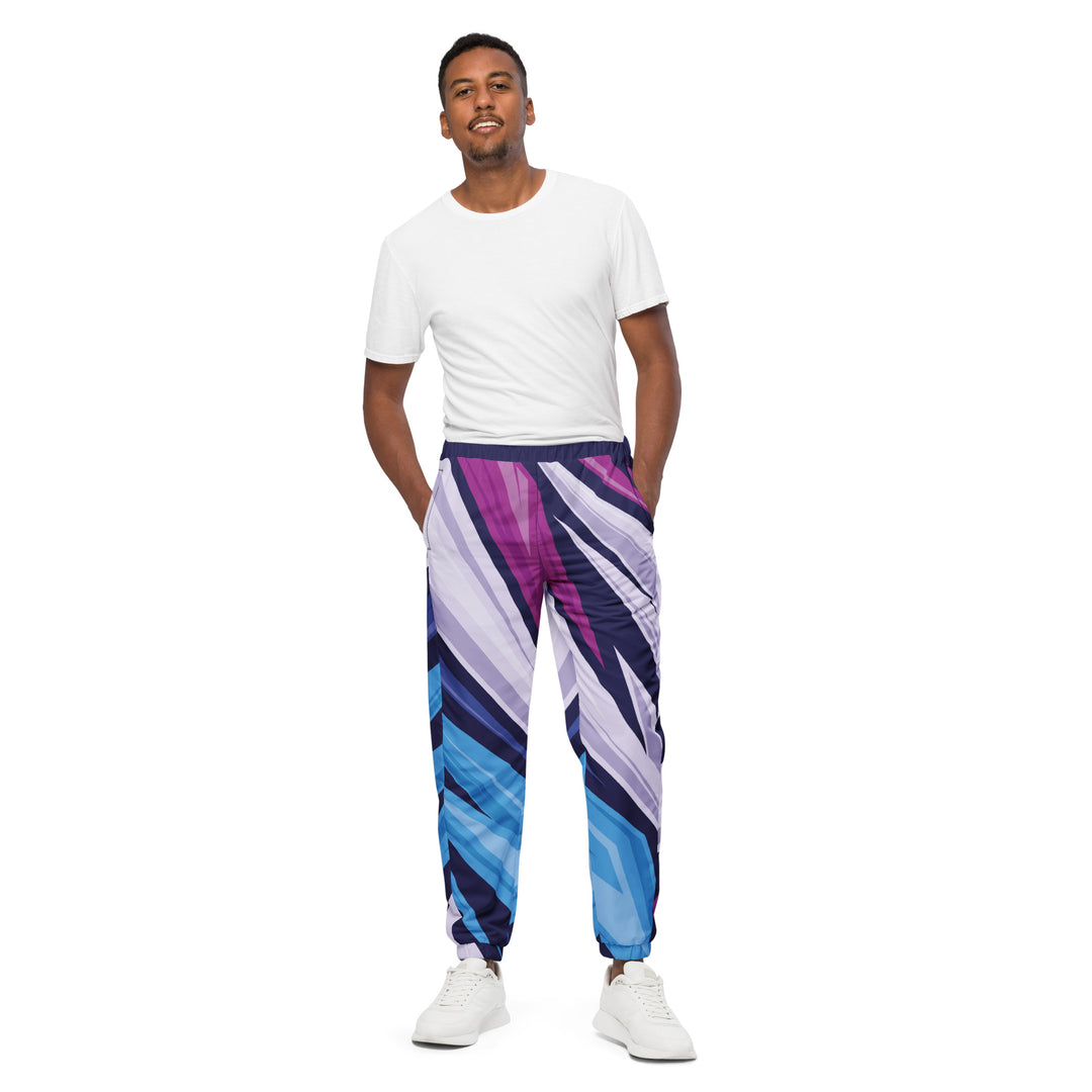 Unisex Track Pants - Purple-White Graffiti