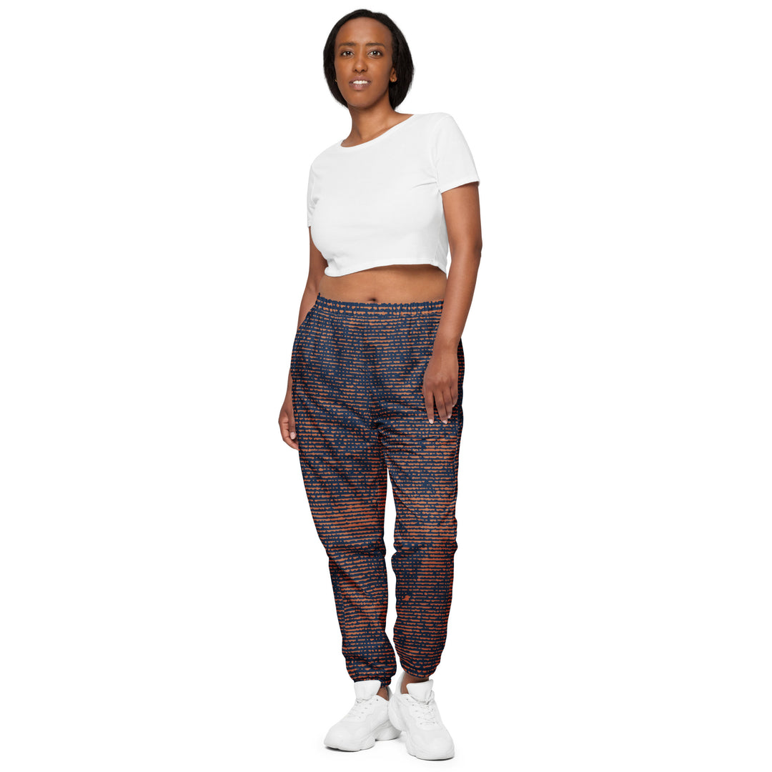 Unisex Track Pants - Orange-Blue Flicker