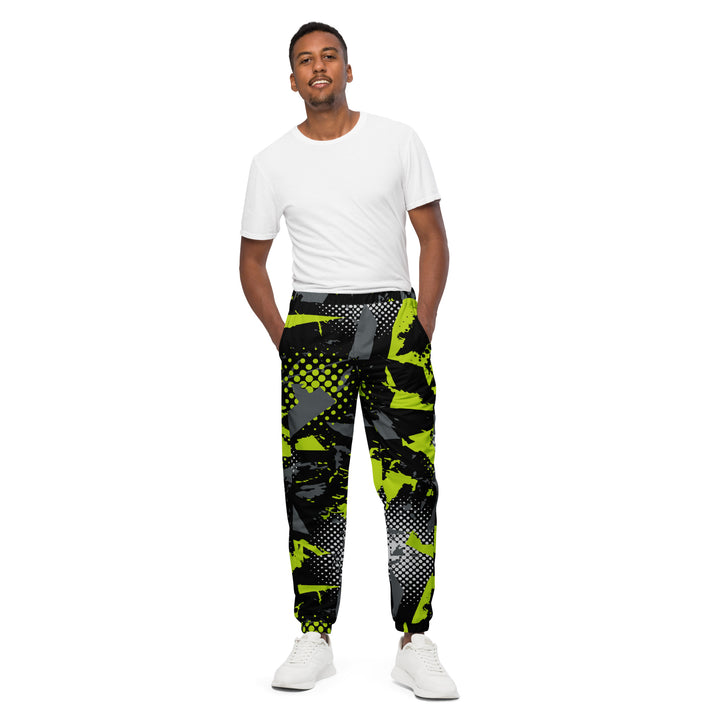 Unisex Track Pants - Green-Black Stains