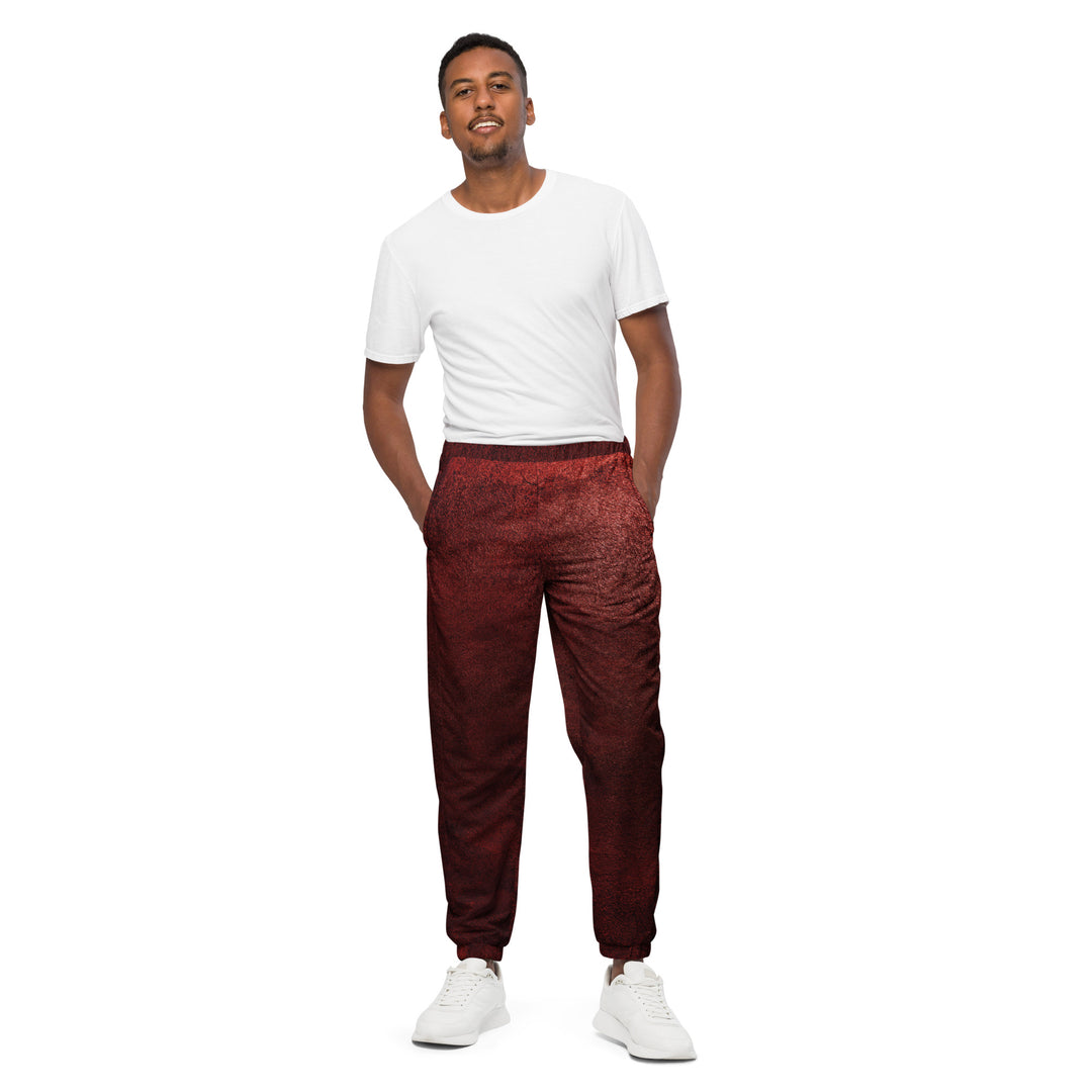 Unisex Track Pants - Red Rough