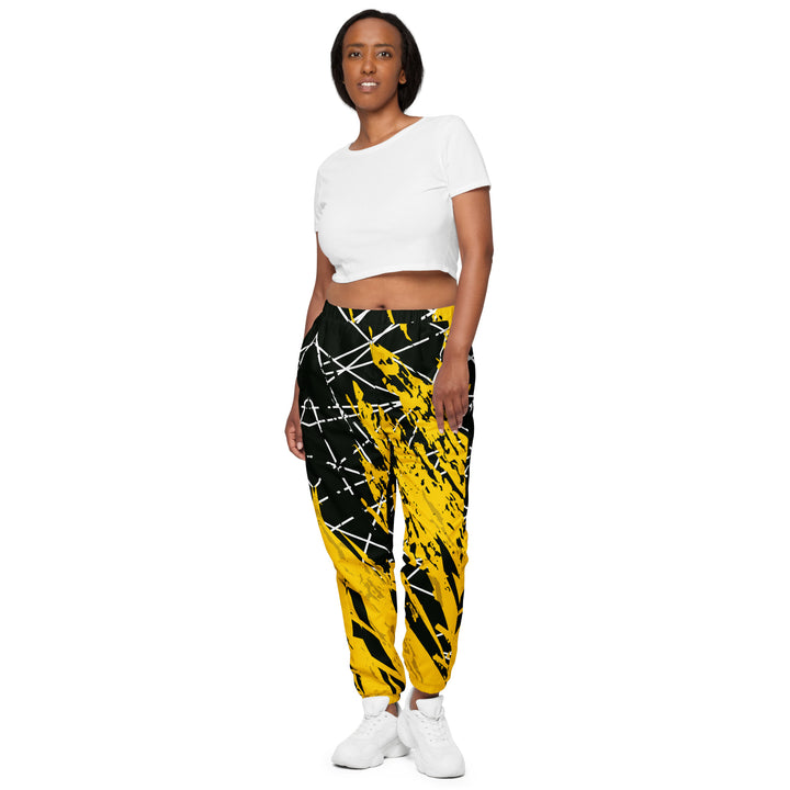 Unisex Track Pants - Black-Yellow Work