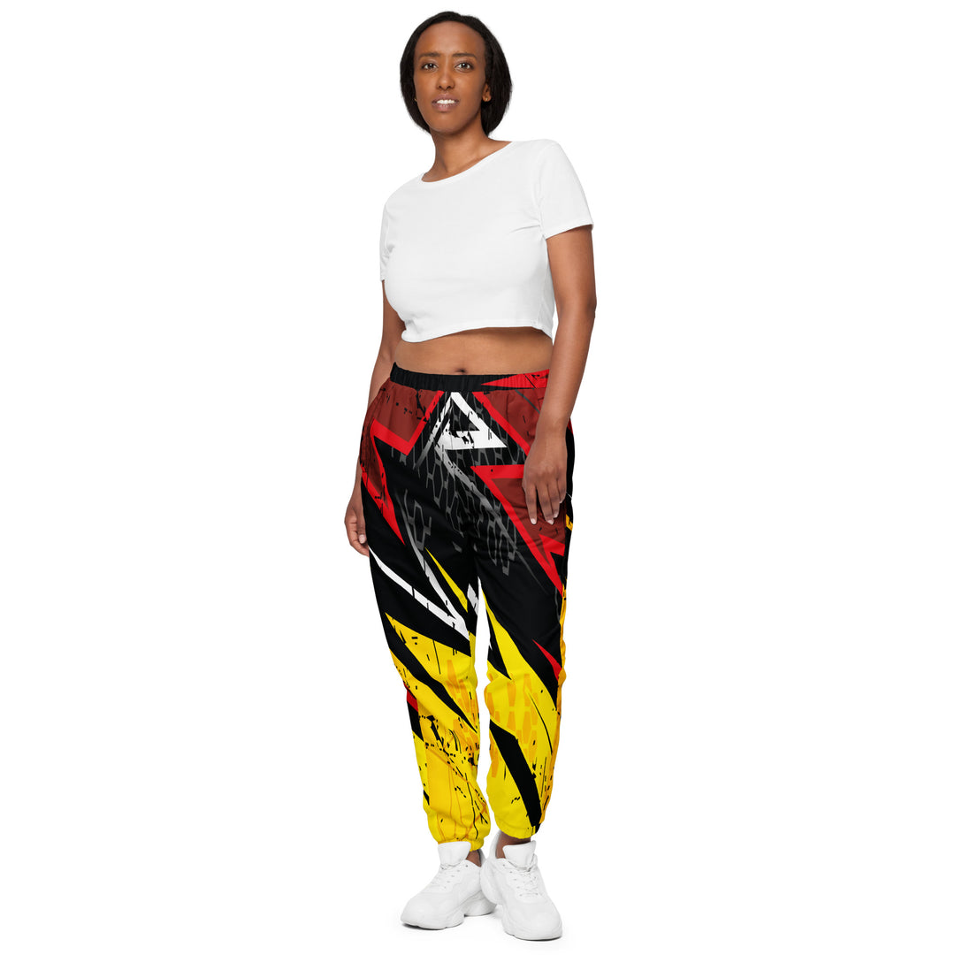 Unisex Track Pants - Yellow-Black Blade