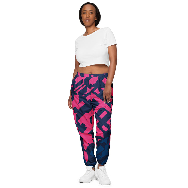 Unisex Track Pants - Blue-Pink Maze