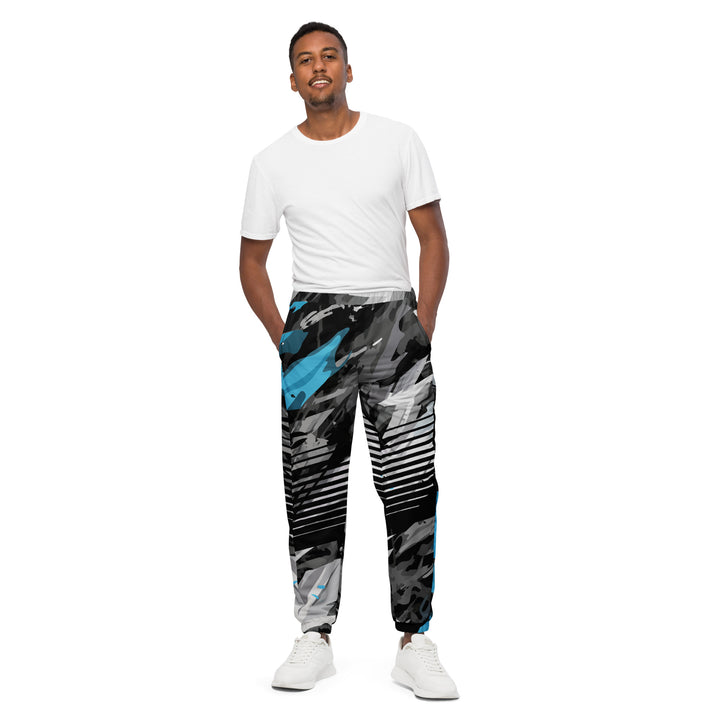 Unisex Track Pants - Black-Blue Daze