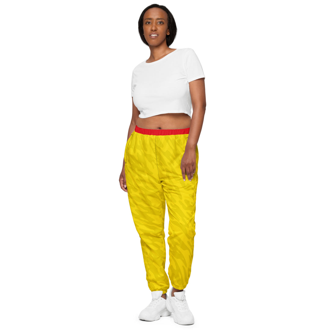 Unisex Track Pants - Yellow-Red Astral