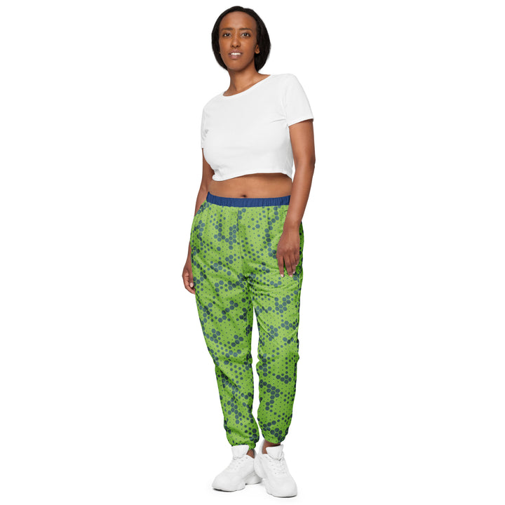 Unisex Track Pants - Green-Blue Comb