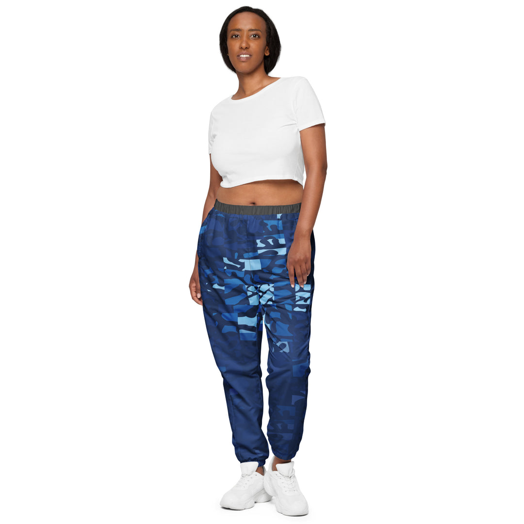 Unisex Track Pants - Blue-Yellow Equal