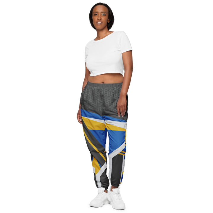 Unisex Track Pants - Grey-Blue Play