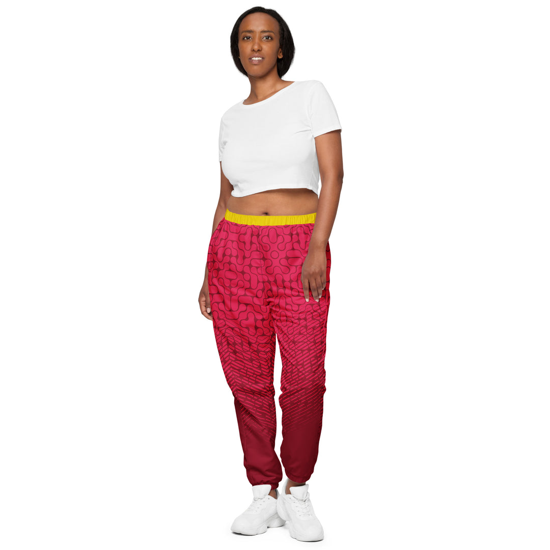 Unisex Track Pants - Red-Yellow Arc