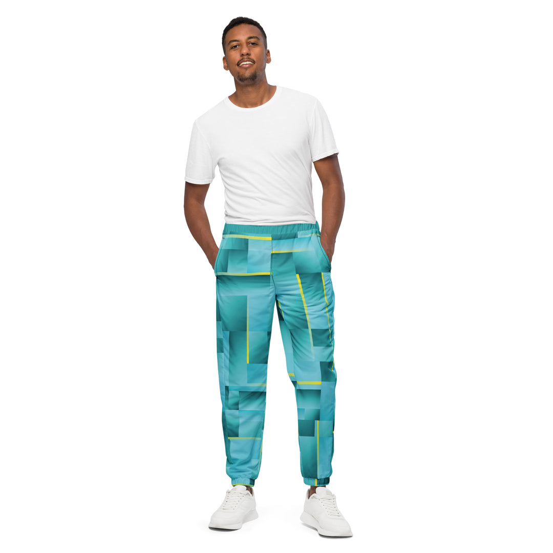 Unisex Track Pants - Green-Yellow Riddle