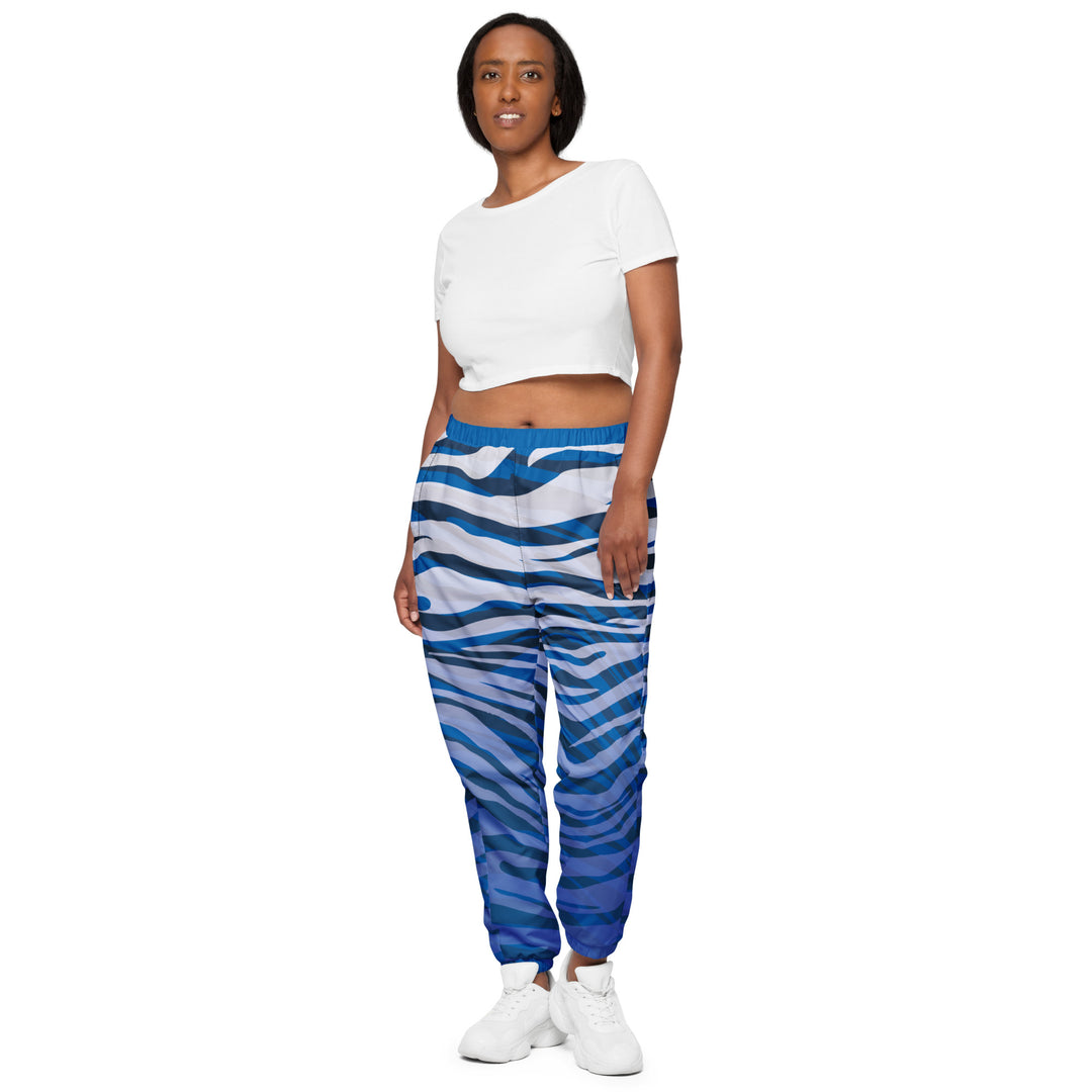 Unisex Track Pants - Blue-White Safari