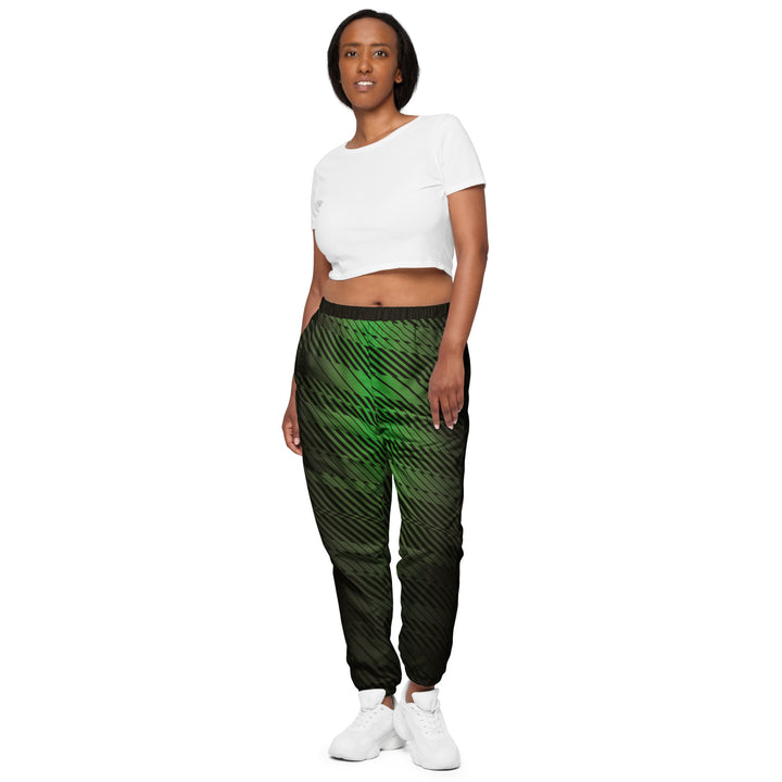 Unisex Track Pants - Black-Green Parts