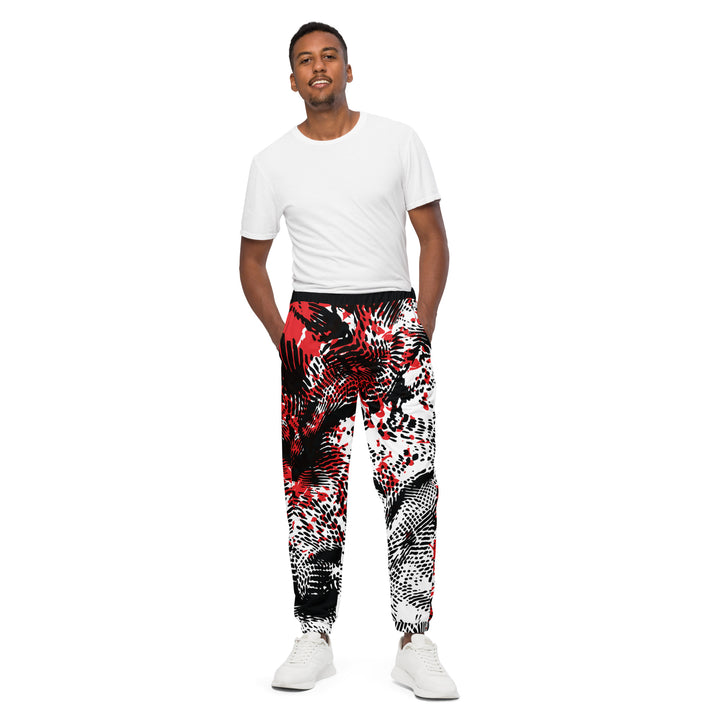 Unisex Track Pants - Black-White Scheme