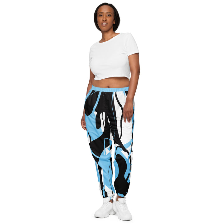 Unisex Track Pants - Blue-Black Art