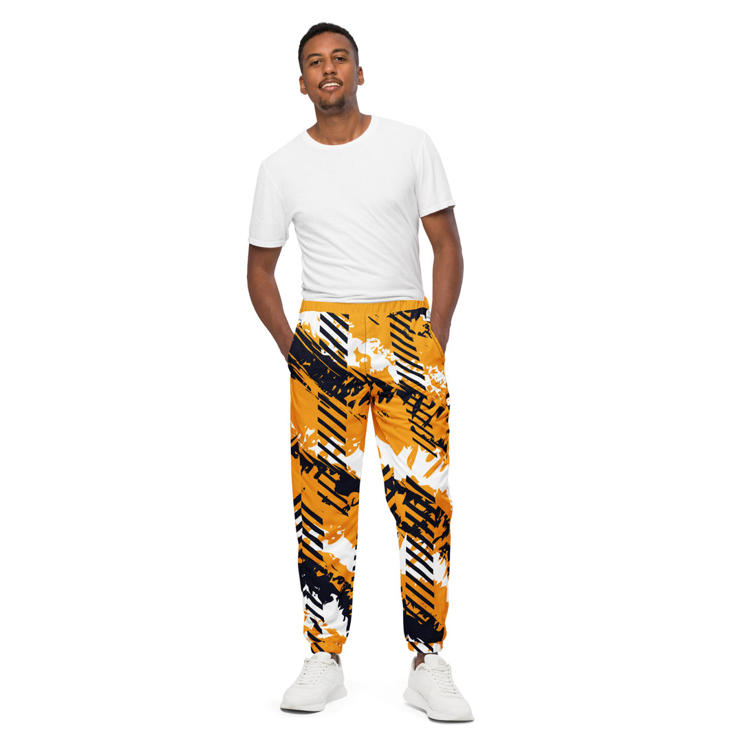 Unisex Track Pants - Orange-Black Track