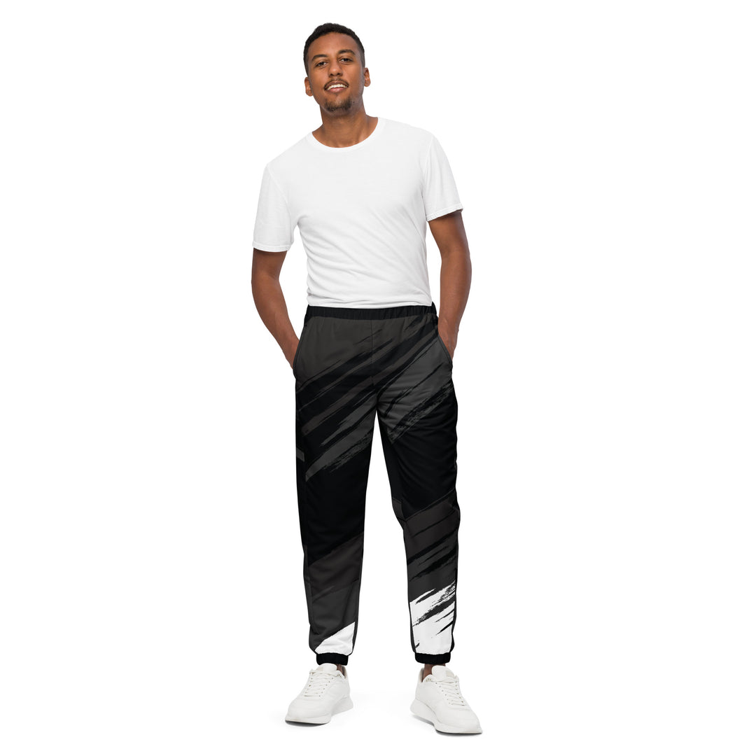 Unisex Track Pants - Black-White Night