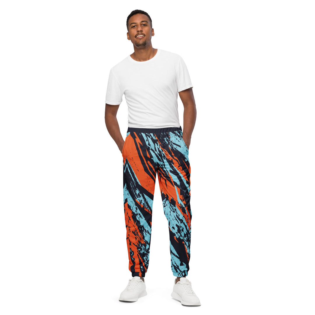 Unisex Track Pants - Blue-Orange Driver