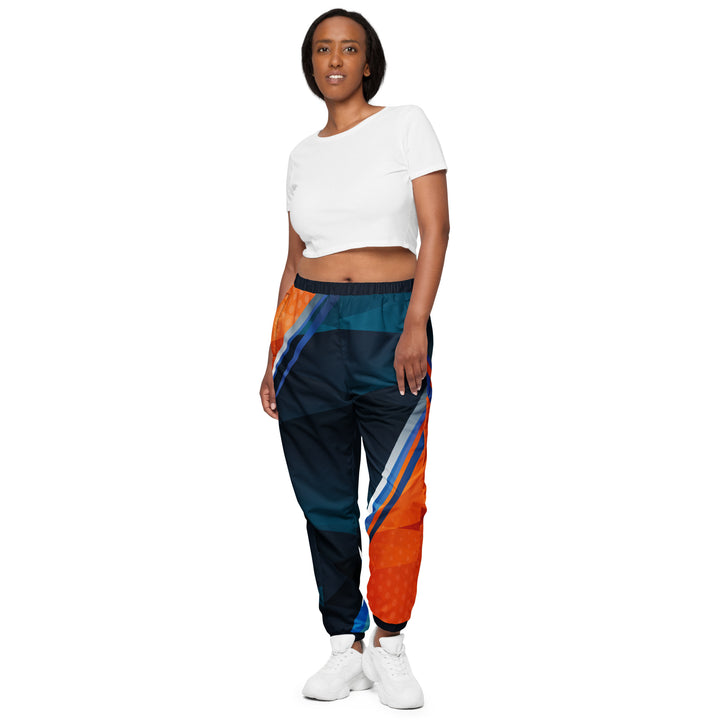 Unisex Track Pants - Orange-Blue Champ