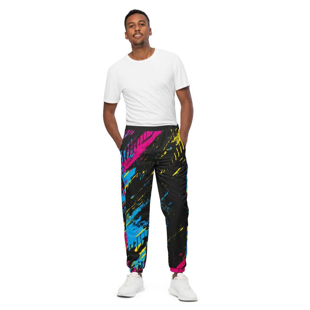 Unisex Track Pants - Black-Pink Overdraw