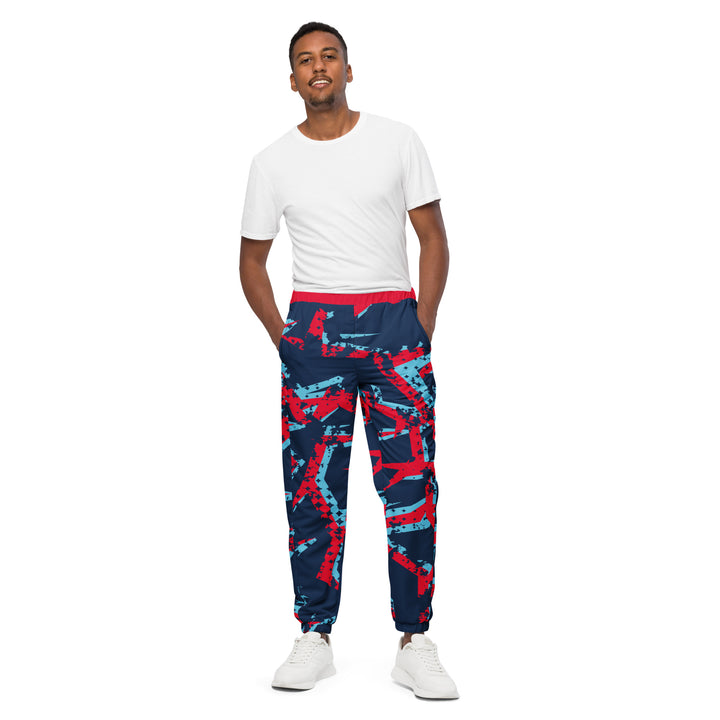 Unisex Track Pants - Blue-Red Lost