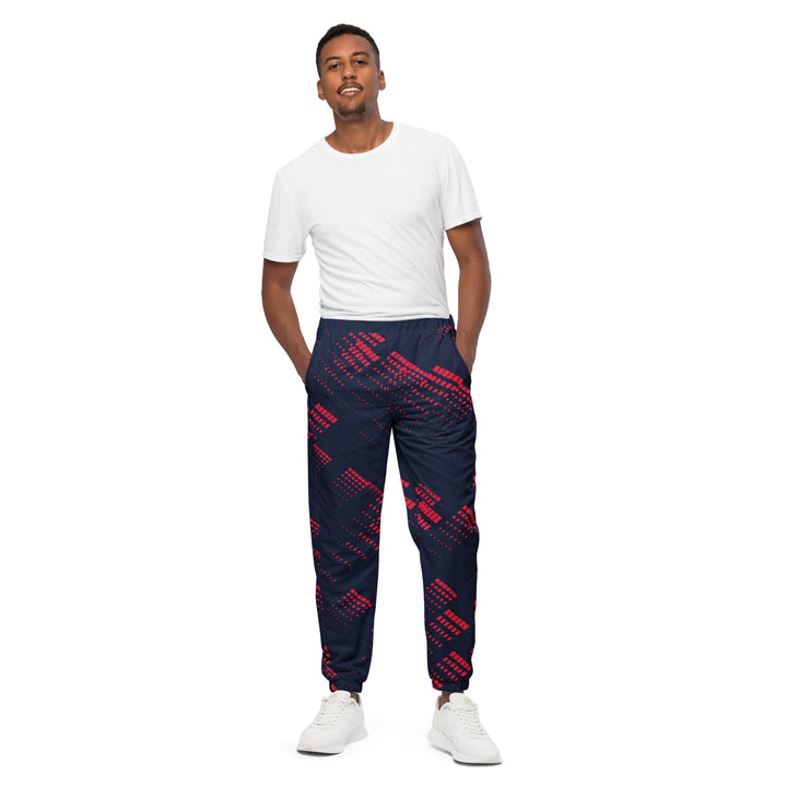 Unisex Track Pants - Blue-Red Blast