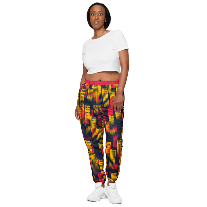 Unisex Track Pants - Yellow-Red City