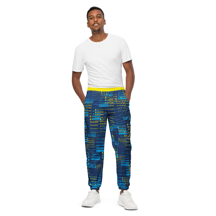 Unisex Track Pants - Blue-Yellow Blast