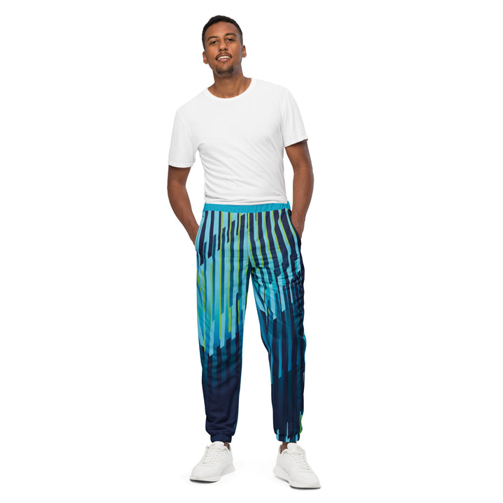 Unisex Track Pants - Blue-Green Fence