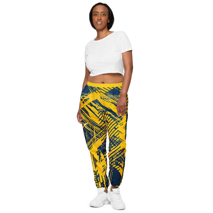 Unisex Track Pants - Yellow-Blue Track