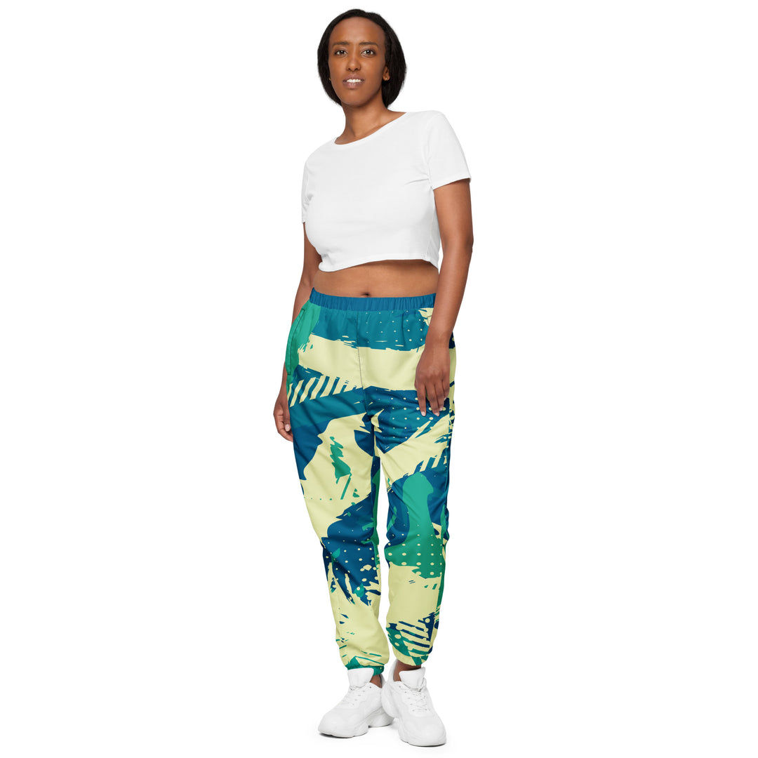 Unisex Track Pants - Green-Beige Woods