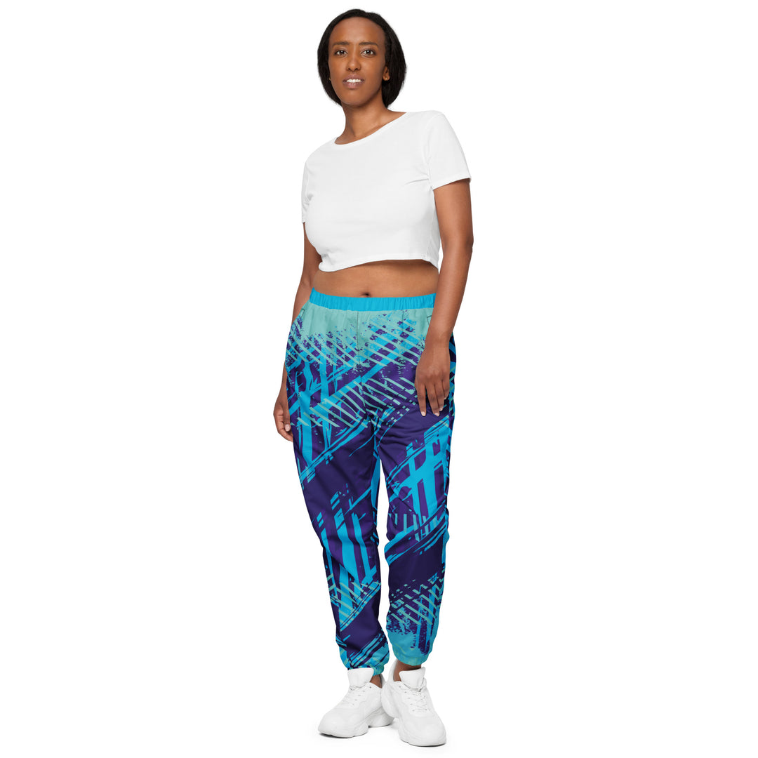 Unisex Track Pants - Blue-Purple Pitch