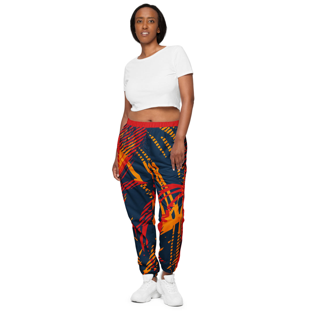 Unisex Track Pants - Blue-Orange Throw