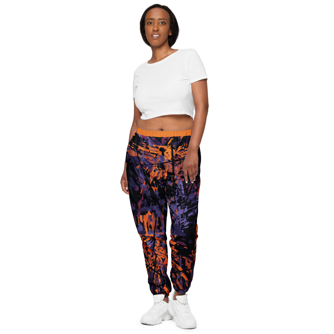 Unisex Track Pants - Purple-Orange Fragment