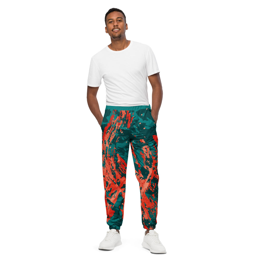 Unisex Track Pants - Green-Red Cover