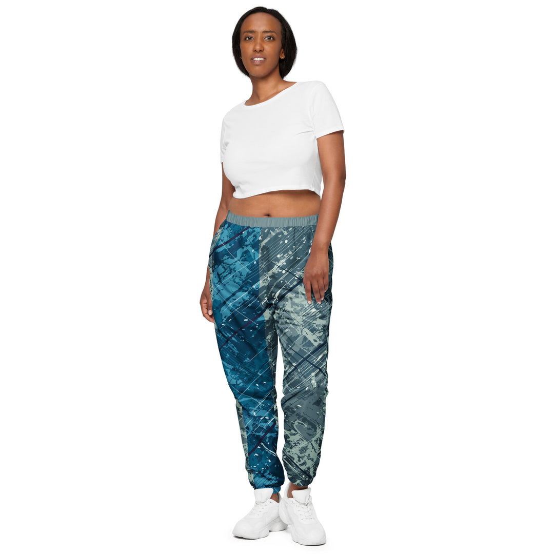 Unisex Track Pants - Grey-Blue Cover