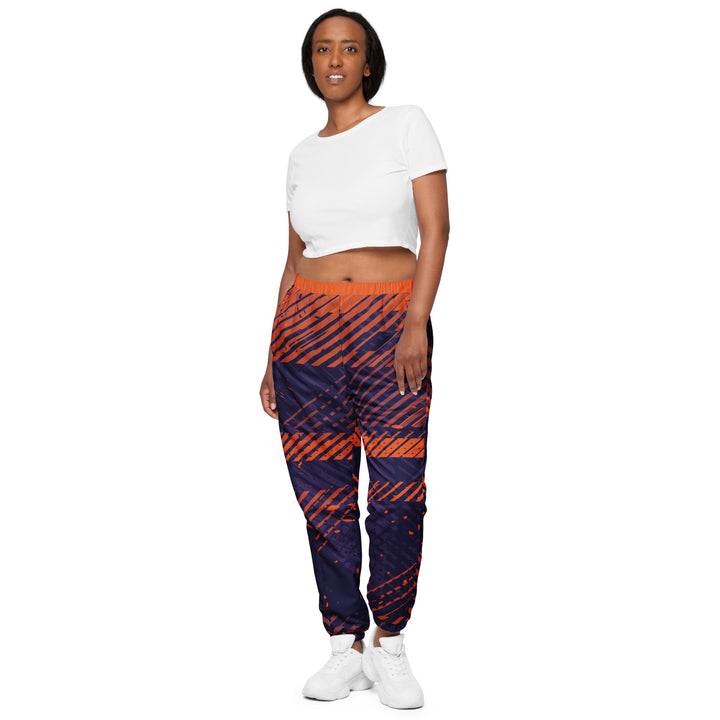 Unisex Track Pants - Purple-Orange Tracks