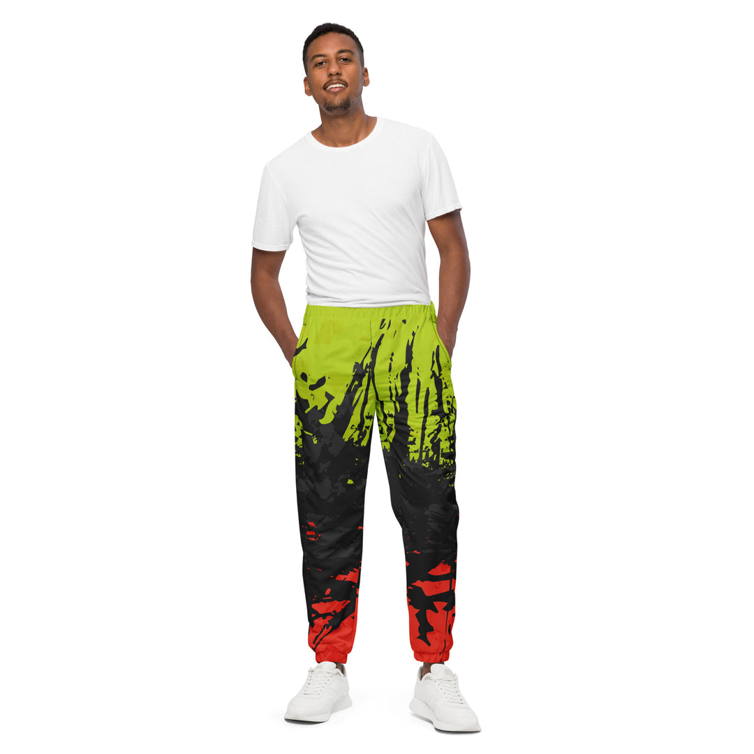 Unisex Track Pants - Red-Green Break