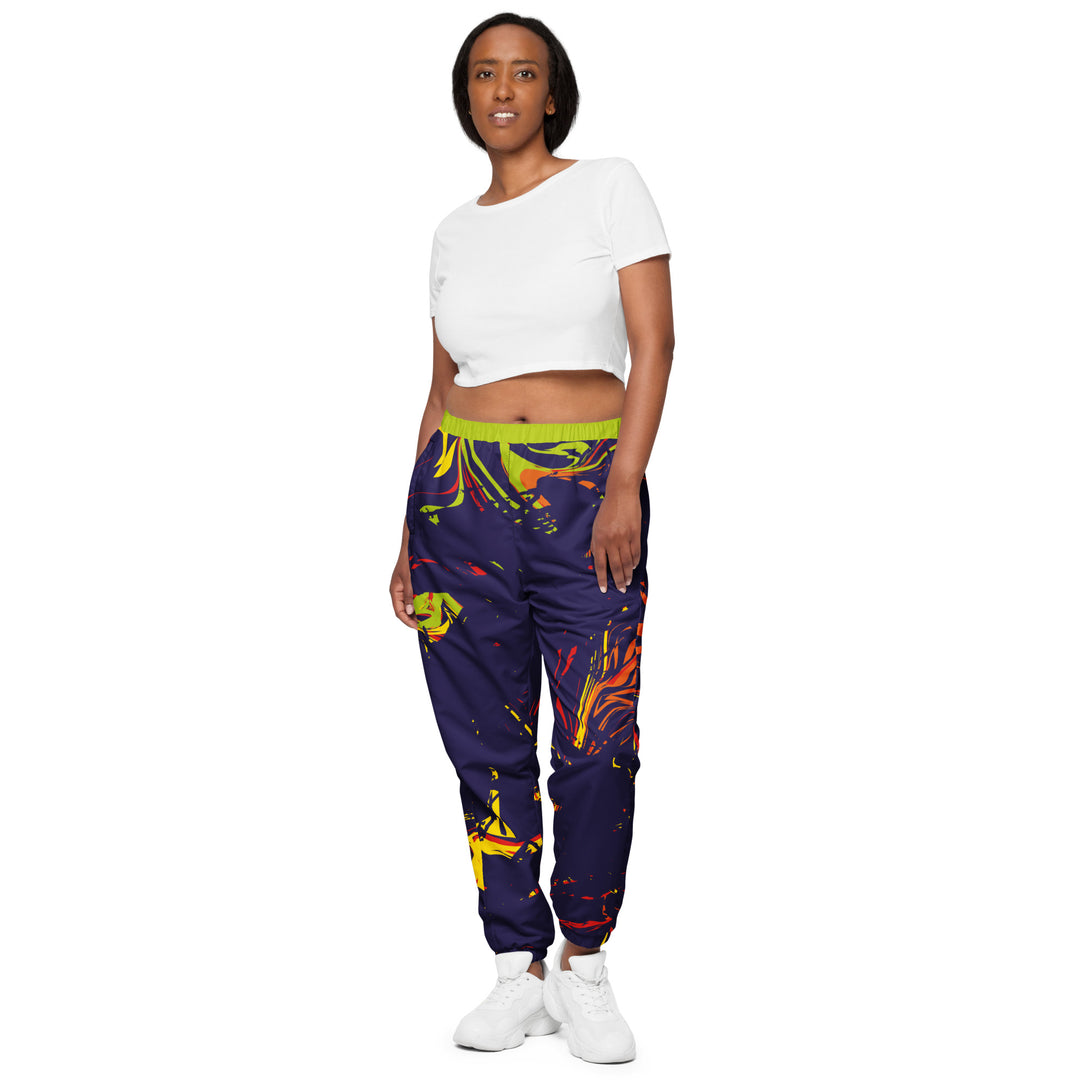 Unisex Track Pants - Purple-Green Twist