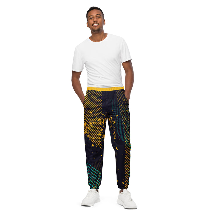 Unisex Track Pants - Black-Yellow Trace