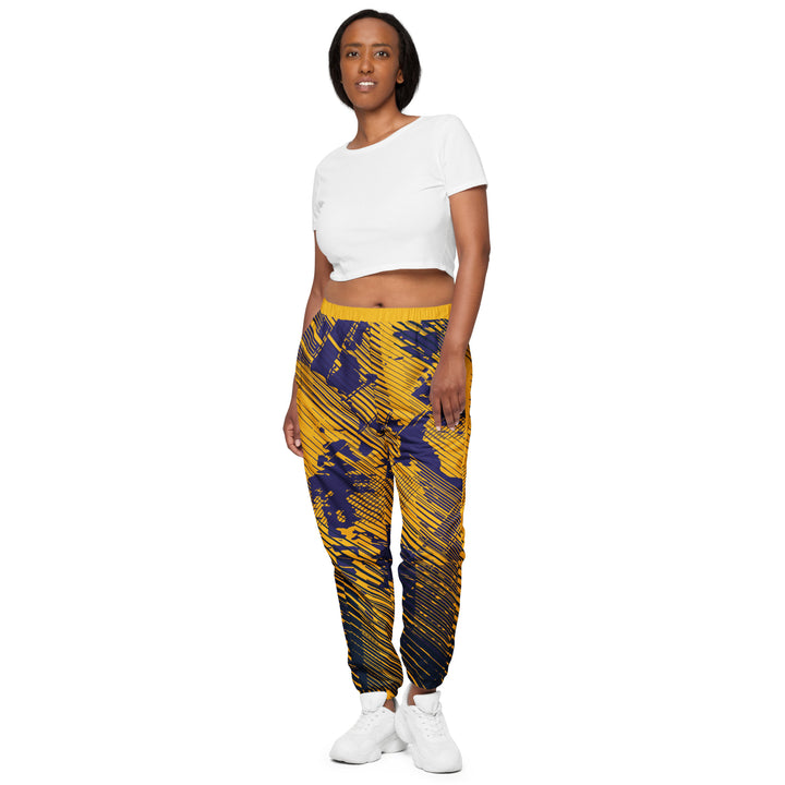 Unisex Track Pants - Yellow-Purple Terrain