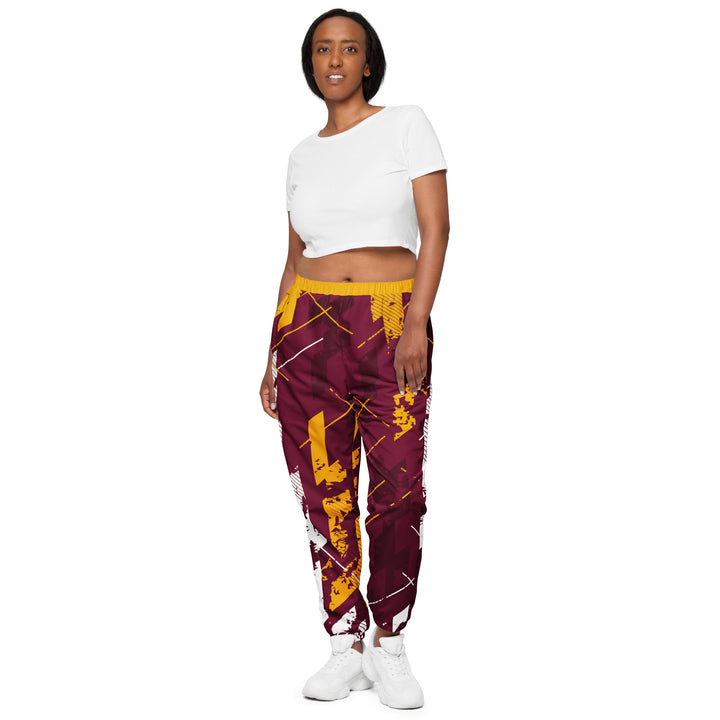 Unisex Track Pants - Red-Yellow Game