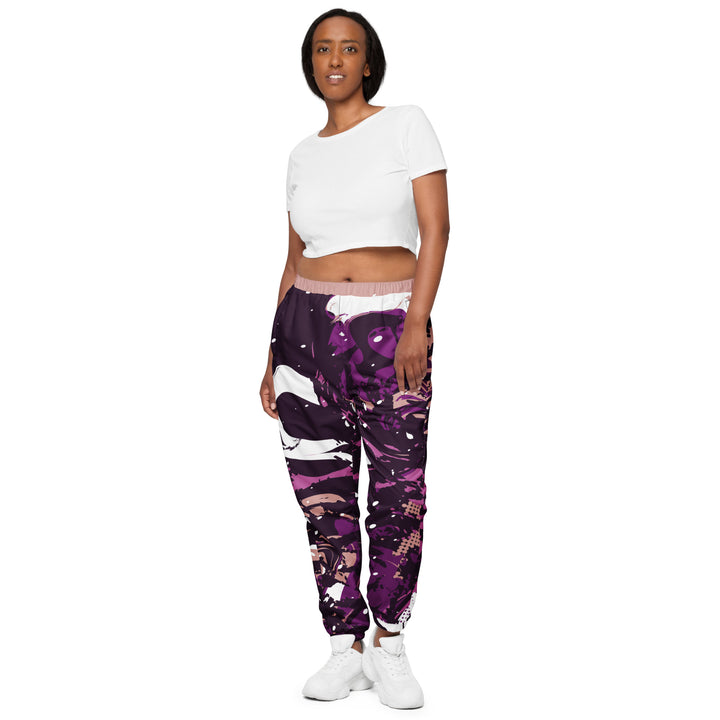 Unisex Track Pants - Purple-White Fantasy