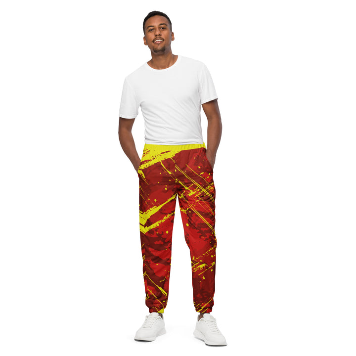 Unisex Track Pants - Red-Yellow Phoenix