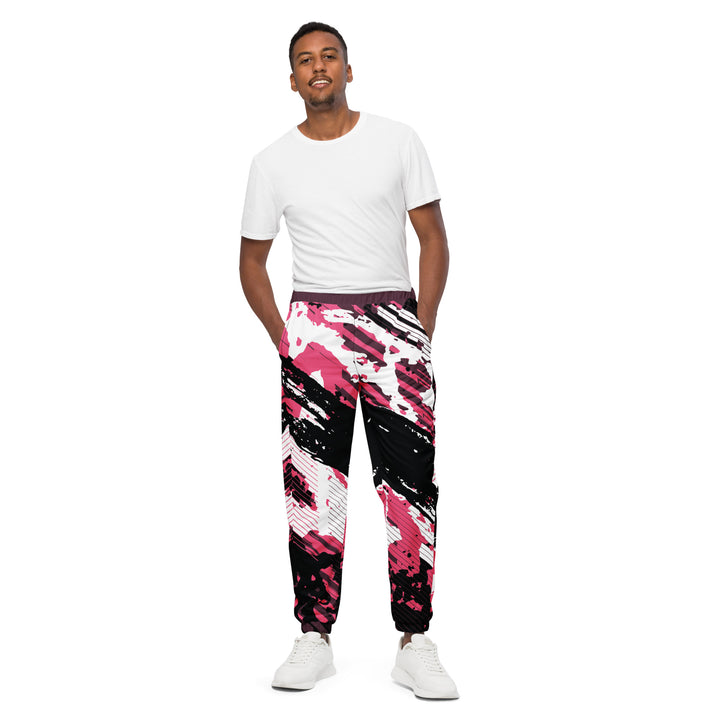 Unisex Track Pants - Black-Pink Beat